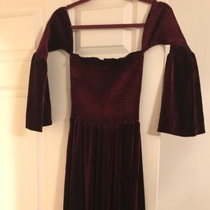 NWT Maroon Neiman Marcus Midi Dress
